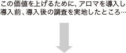 アロマを導入後、情緒的価値が大幅にUP!