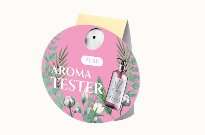 プッシュタイプの香り見本(アロマテスター)の外観