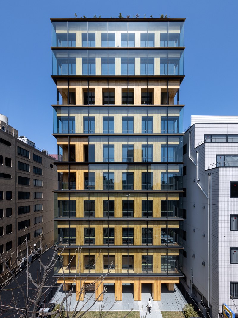 大林組 高層純木造建築「Port Plus」外観